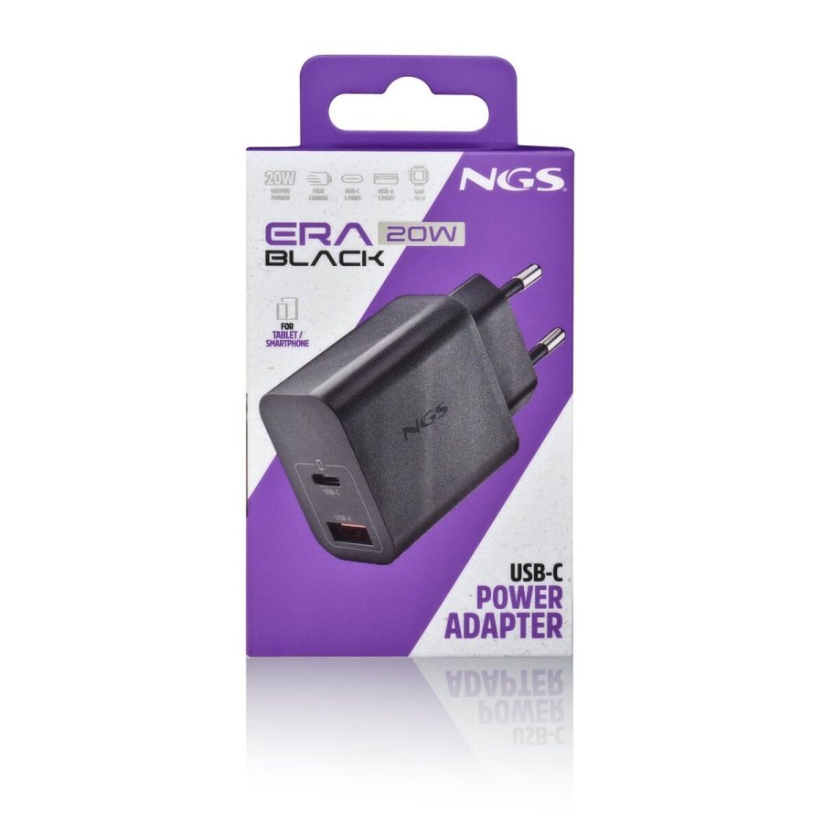 Laptop-oplader NGS ERA20WBLACK 20 W Sort #4