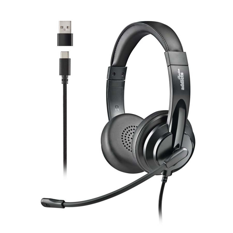 Hovedtelefoner NGS VOX605USBC Sort #2