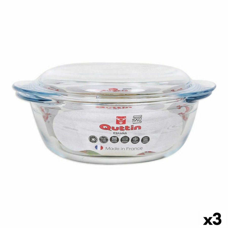 Gryde Med Lg Quttin Glas 1,6 + 0,5 L (3 enheder) #1