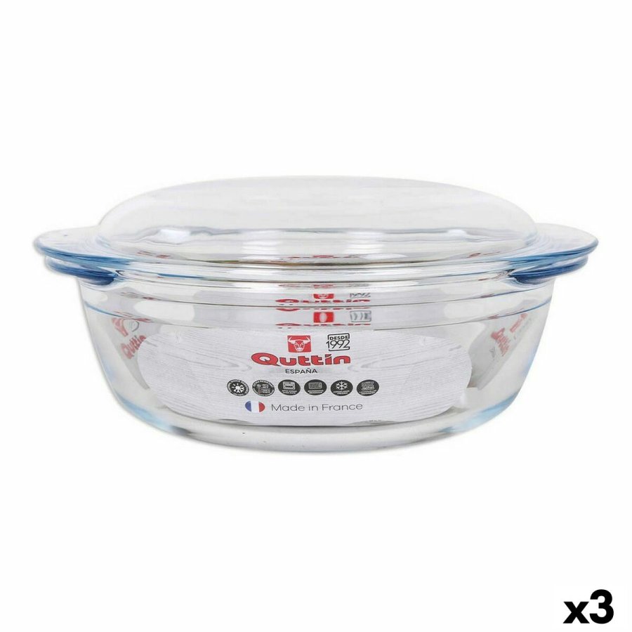 Gryde Med Lg Quttin Glas 2,2 + 0,8 L (3 enheder) #1