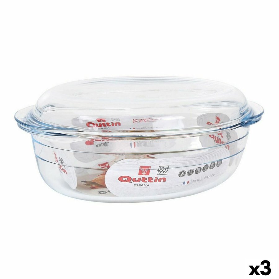 Gryde Med Lg Quttin 63095 Glas 33 x 20 x 13 cm (3L + 1L) #1