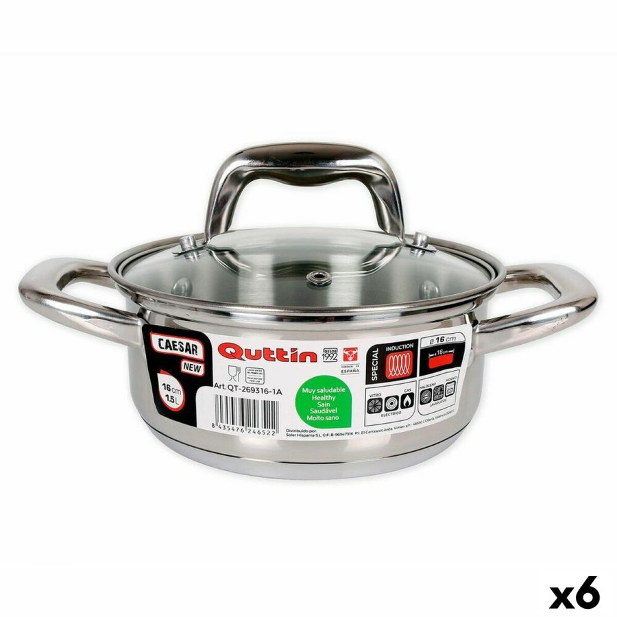 Gryde Quttin 139494 Med lg Stl  16 x 7 cm (6 enheder) (16 cm) (1,5 L) #1