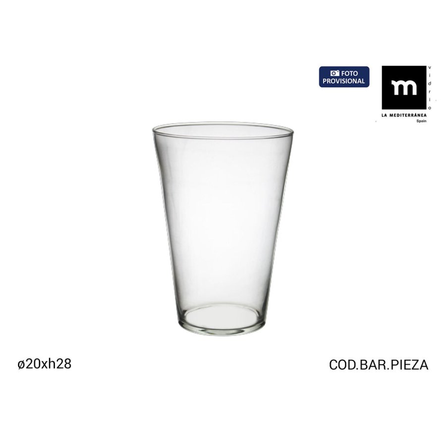 Vase La Mediterr�nea CONIC RAUL Gennemsigtig Glas 20 x 28 cm #2