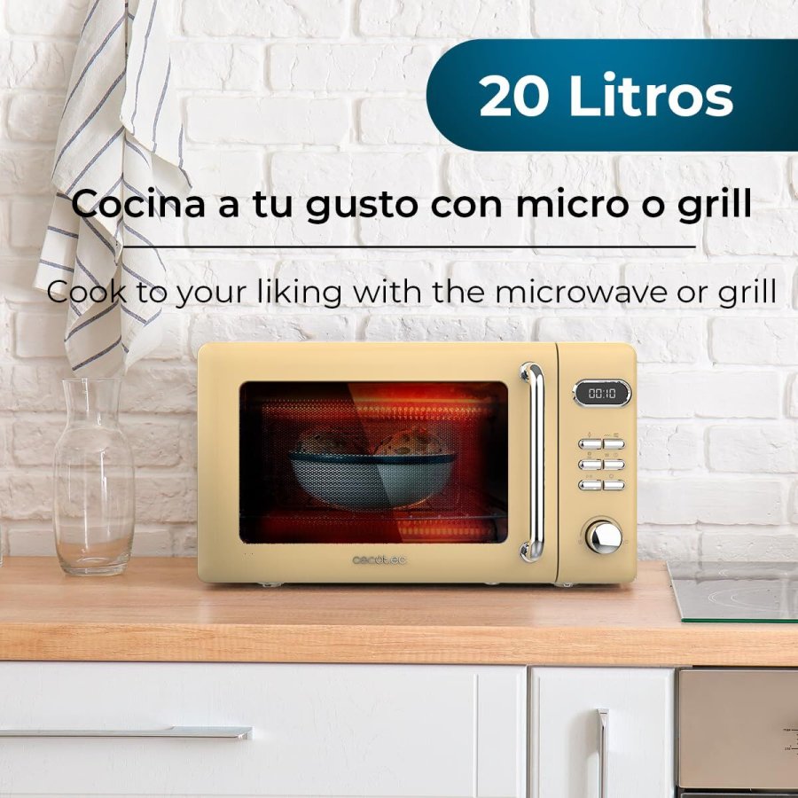 Mikrob�lgeovnen med Grill Cecotec 01713 Gul 700 W 20 L (Refurbished A) #6