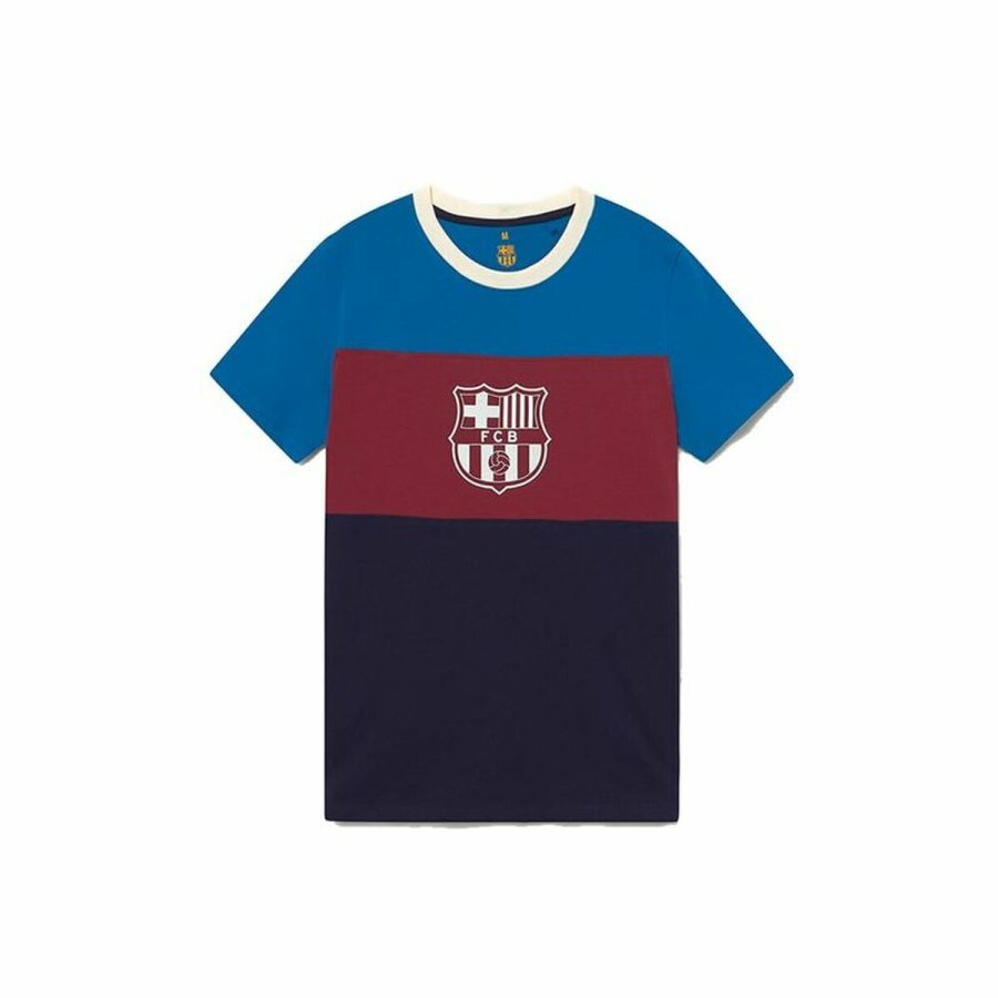 Kortrmet fodboldtrje til brn F.C. Barcelona Rd #3