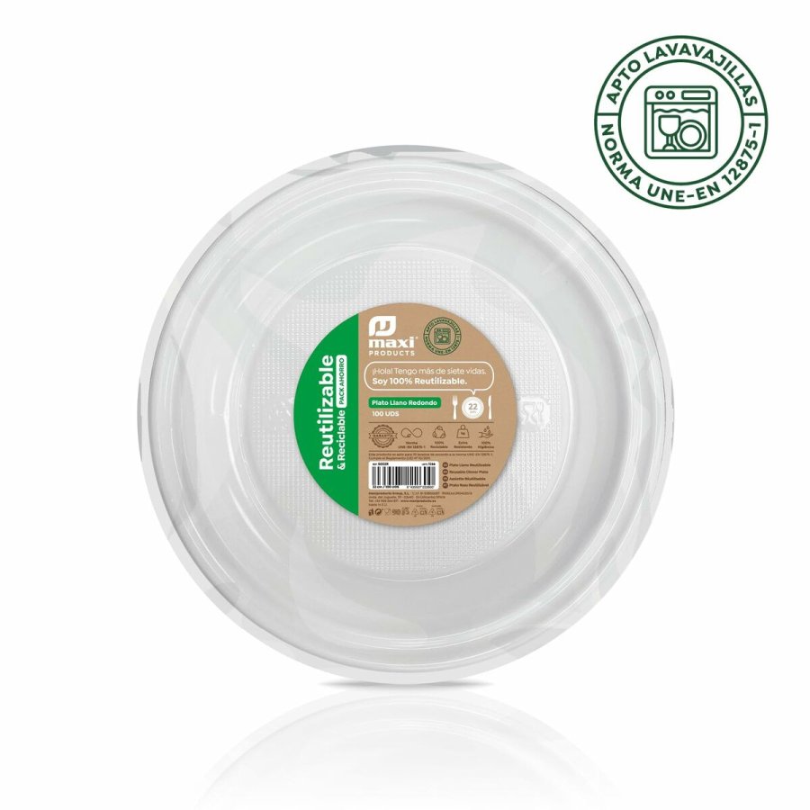 St af genanvendelige tallekener Maxi Products Hvid Plastik 100 Dele #5