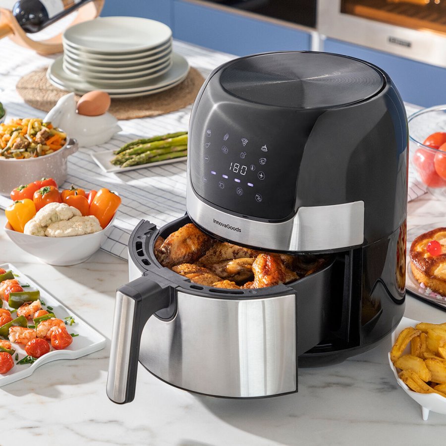 Varmluftsfrituregryde InnovaGoods Fryinn 3500 Sort 1400 W 3,5 L Rustfrit stl #1