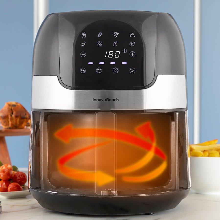Varmluftsfrituregryde InnovaGoods Fryinn 3500 Sort 1400 W 3,5 L Rustfrit stl #2