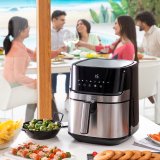 Varmluftsfrituregryde InnovaGoods Fryinn Pro 5500 Sort 1700 W 5,5 L Rustfrit stl #3