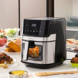 Varmluftsfrituregryde InnovaGoods Fryinn View 6500 Sort 1700 W 6,5 L Rustfrit stl #1