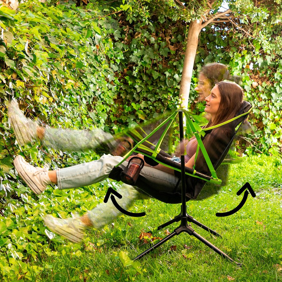Sammenklappelig campingstol med gynge Kamprock InnovaGoods #6