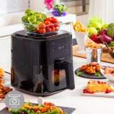 Varmluftsfrituregryde med vgt InnovaGoods Fryinn Balance 5000 Sort 1500 W 5 L Rustfrit stl #1