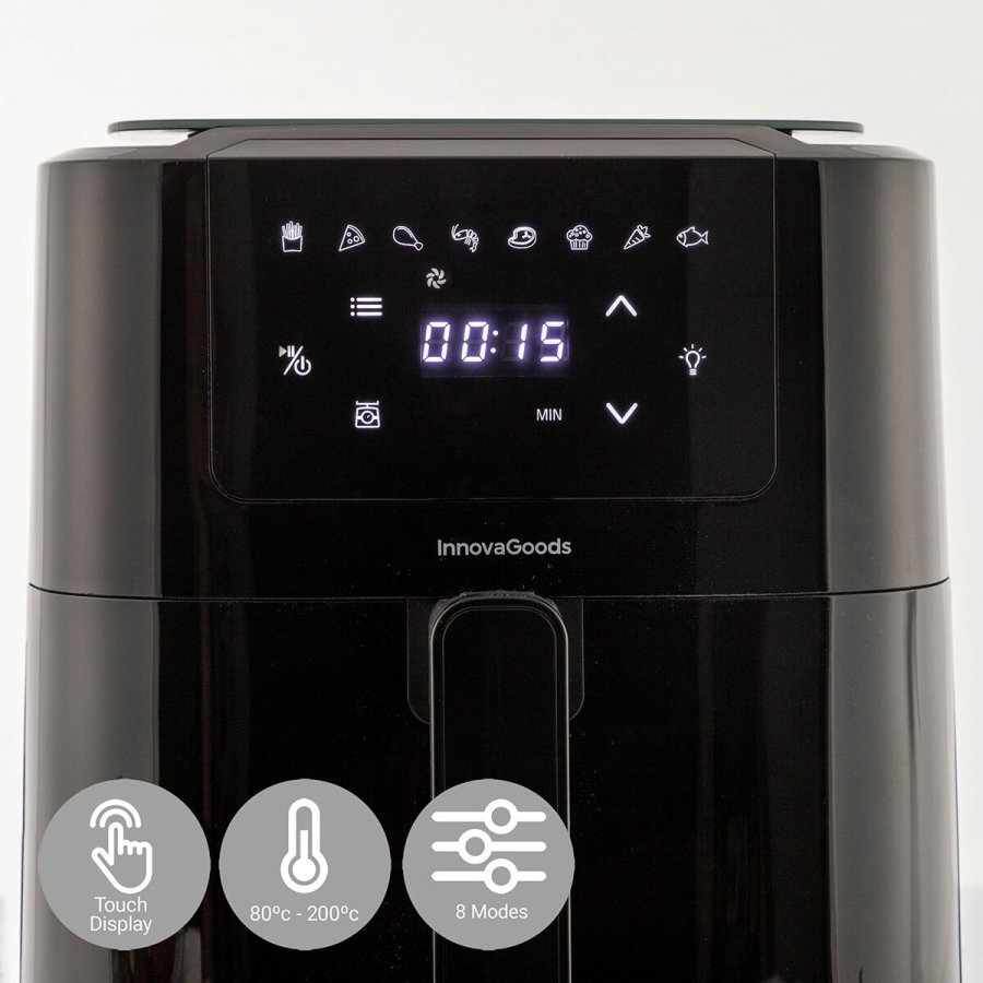 Varmluftsfrituregryde med vgt InnovaGoods Fryinn Balance 5000 Sort 1500 W 5 L Rustfrit stl #6