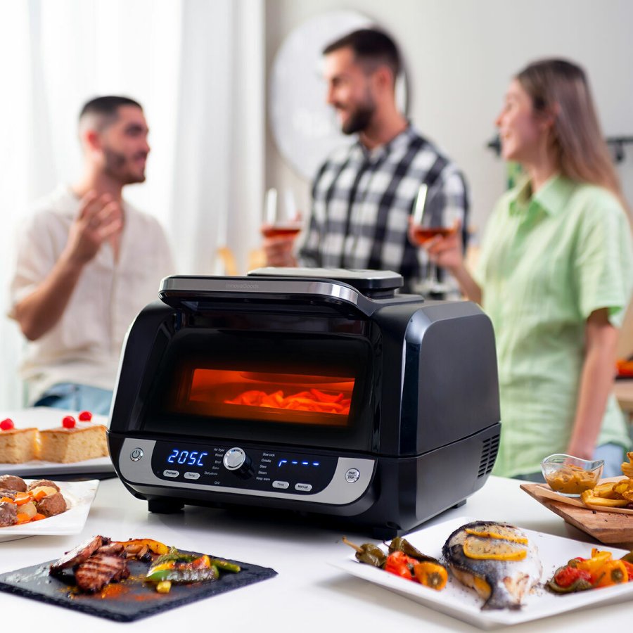 Varmluftsfrituregryde med grill, tilbehr og opskriftsbog InnovaGoods Fryinn 12-in-1 6000 Sort Stl 3400 W 6 L #3