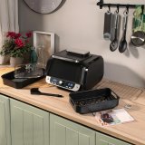 Varmluftsfrituregryde med grill, tilbehr og opskriftsbog InnovaGoods Fryinn 12-in-1 6000 Sort Stl 3400 W 6 L #7