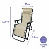 Polstrede Campingstol Marbueno Beige 90 x 108 x 66 cm #2