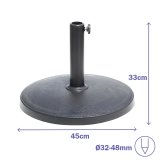 Fod for strandparasol Marbueno Sort Cement 45 x 33 x 44 cm #2