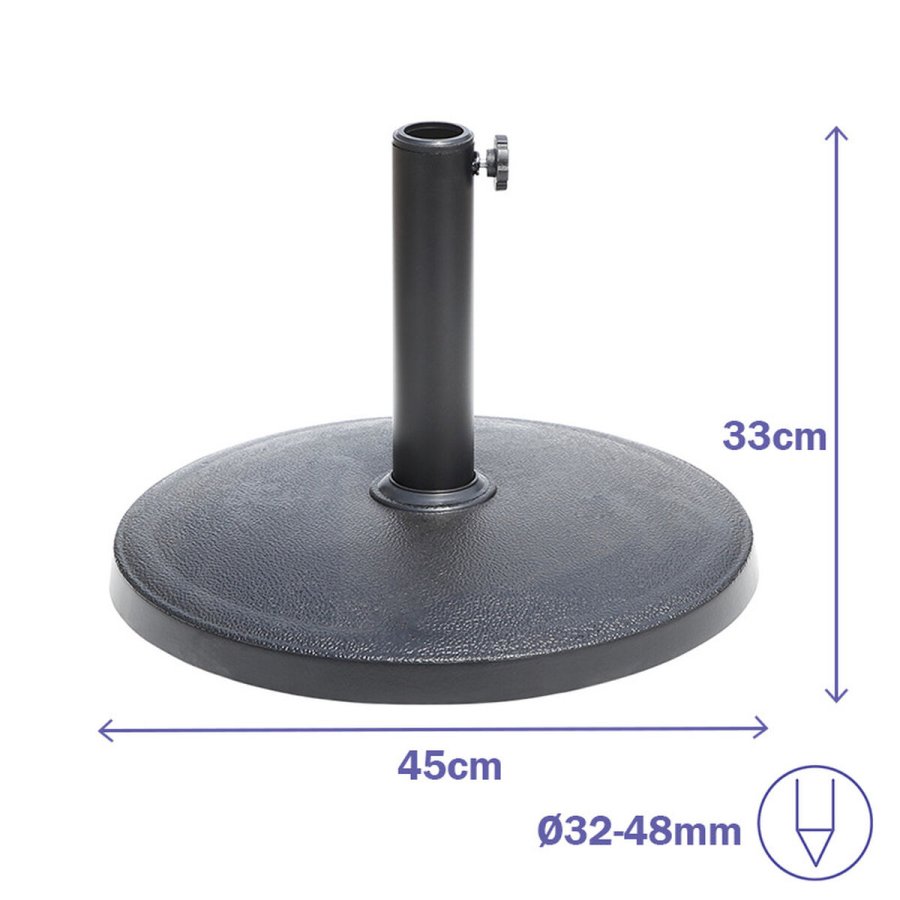 Fod for strandparasol Marbueno Sort Cement 45 x 33 x 44 cm #2