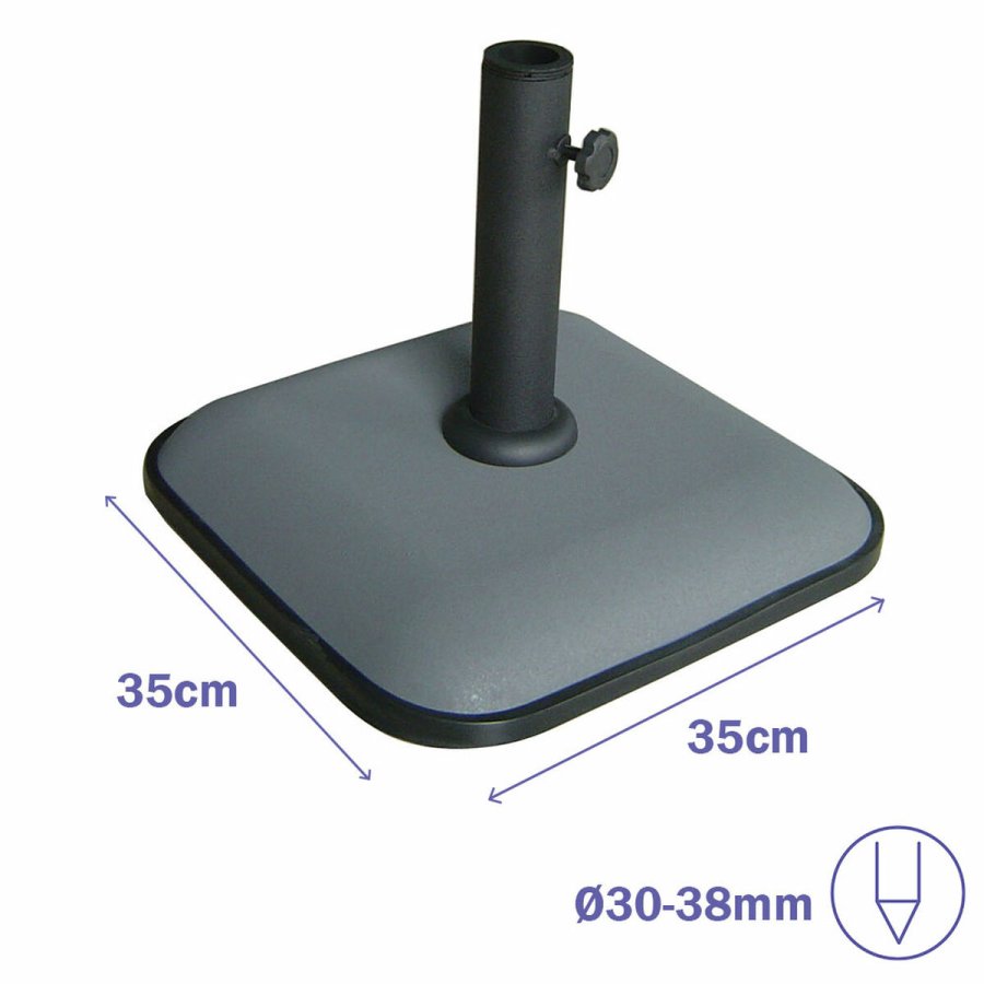 Marbueno Base Parasoll Beton 35X35X5,2 cm 11KG Gr Have, Pool, Terrasse 10454 #2