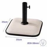 Marbueno Base Parasoll Beton 35X35X5,2 cm 11KG Hvid Have, Pool, Terrasse 10457 #2