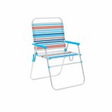Marbueno - Sde - Sammenklappelig - Aluminium - Orange og Bl Striber - 52X56X80 cm #1