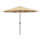 Marbueno Parasol Stl 8 Stnger D300 cm Polyester Brun Have, Pool, Terrasse 10485 #1