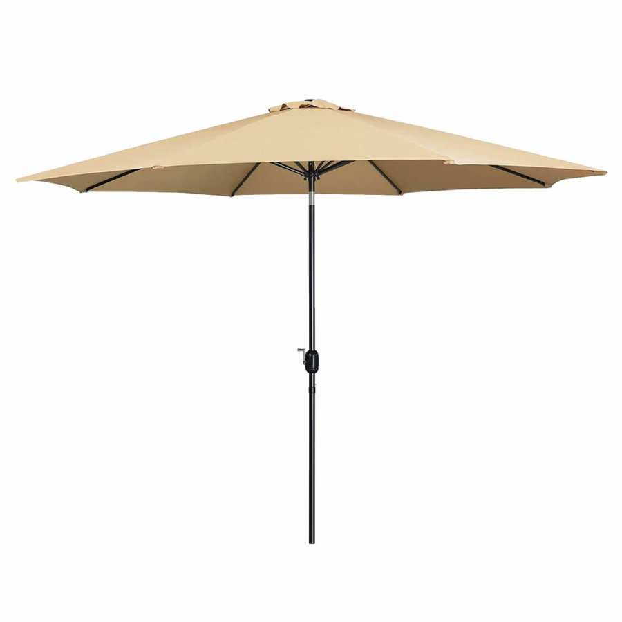 Marbueno Parasol Stl 8 Stnger D300 cm Polyester Brun Have, Pool, Terrasse 10485 #1
