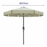 Marbueno Parasoll Stl 8 Stnger D270 cm Polyester Beige Have, Pool, Terrasse 10488 #2