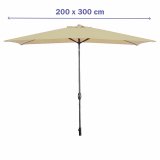 Marbueno Parasoll Stl 8 Spidser 200x300 cm Polyester Brun Have, Pool, Terrasse 10492 #2