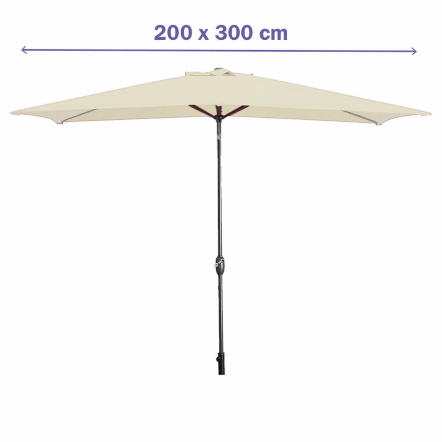 Marbueno Parasoller Stl 8 Stnger 200x300 cm Polyester Beige Have, Pool, Terrasse 10493 #2