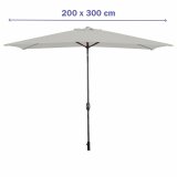 Marbueno Parasoll Stl 8 Stnger 200x300 cm Polyester Hvid Have, Pool, Terrasse #2