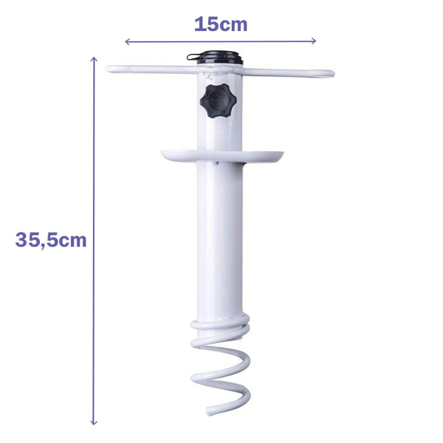 Marbueno Parasol Succion Stl Hvid 35,5x15x6 cm Strand og Have 10506 #2