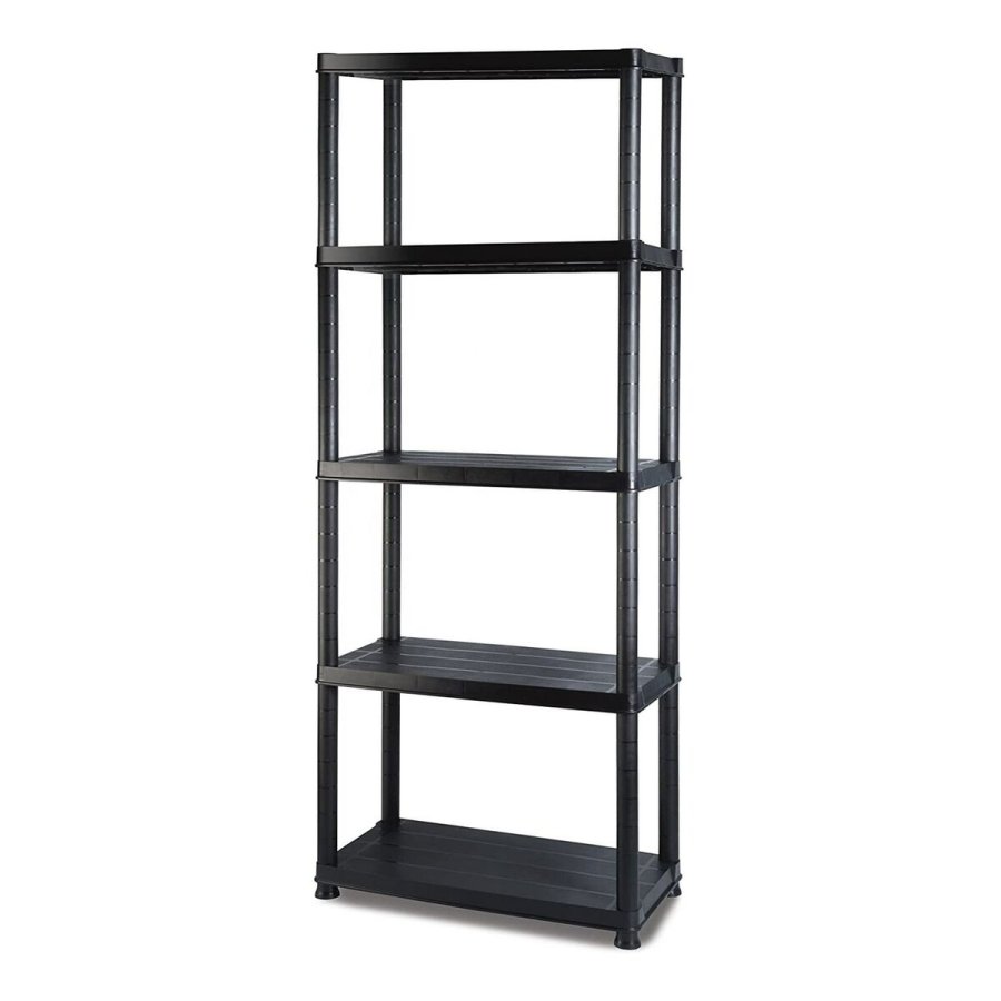 Marbueno - Hylde 5 Etager Plastisk Sort 61x31x171 cm Have 10538 #1