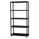 Marbueno Hylde 5 Hylder Plastisk Sort 90x40x180 cm Have 10539 #1
