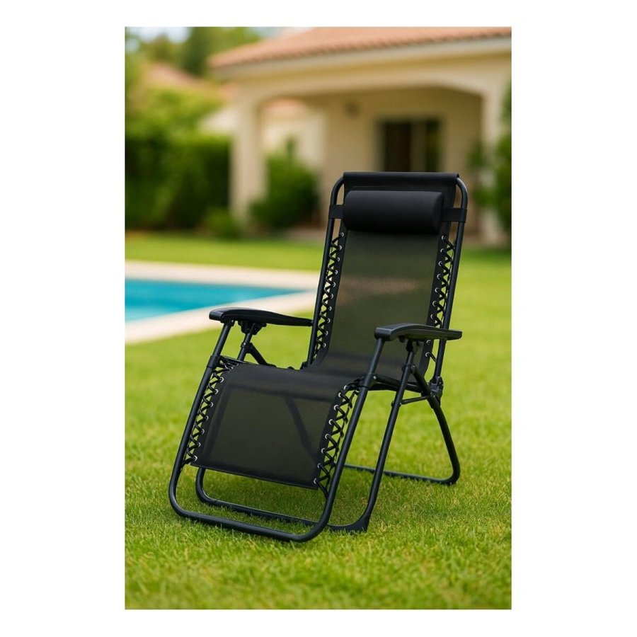 Polstrede Campingstol Marbueno Sort 90 x 108 x 66 cm #1