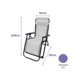 Polstrede Campingstol Marbueno Gr� 90 x 108 x 66 cm #2