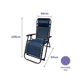 Polstrede Campingstol Marbueno 90 x 108 x 66 cm Bl� #2