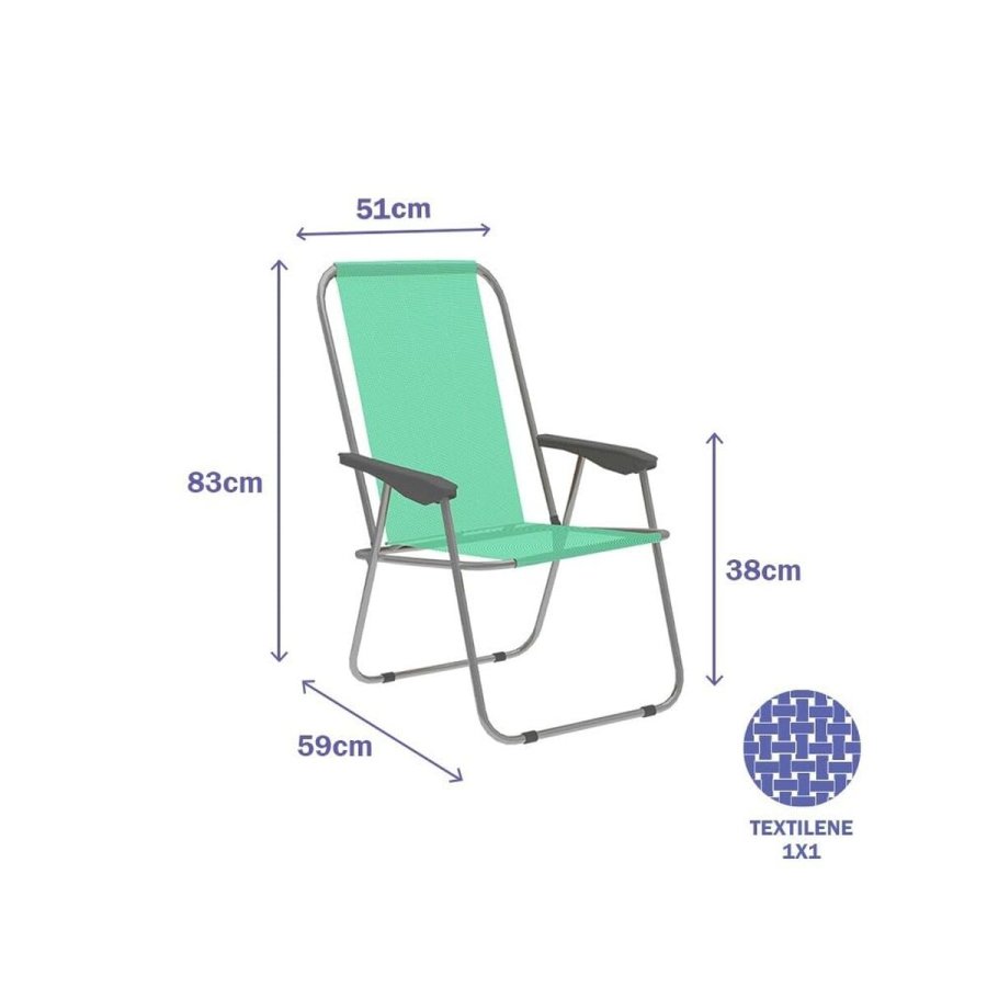 Polstrede Campingstol Marbueno Gr�n 59 x 83 x 51 cm #1