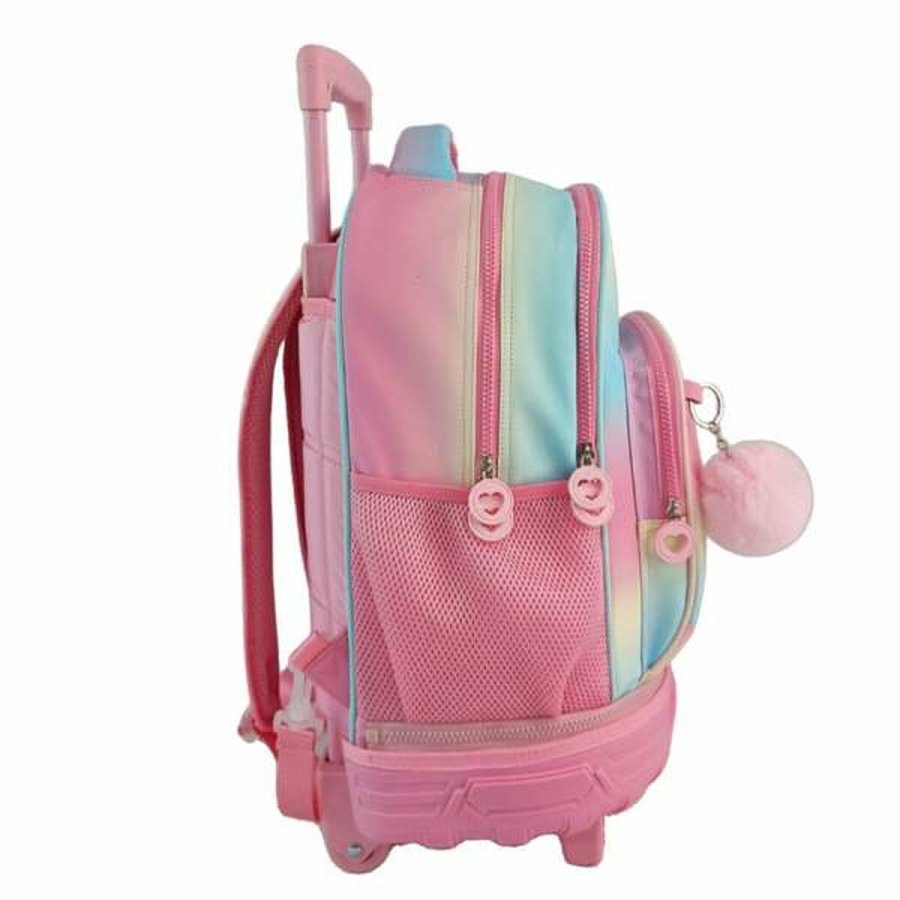 Skolerygsk med Hjul Toybags Blin Blin Gradient Pink #2