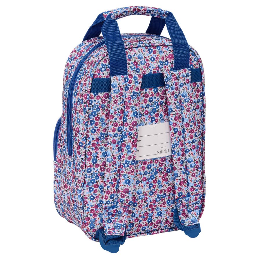 Skoletaske Nait Nait Flores coimbra azul Bl 20 x 28 x 8 cm #3