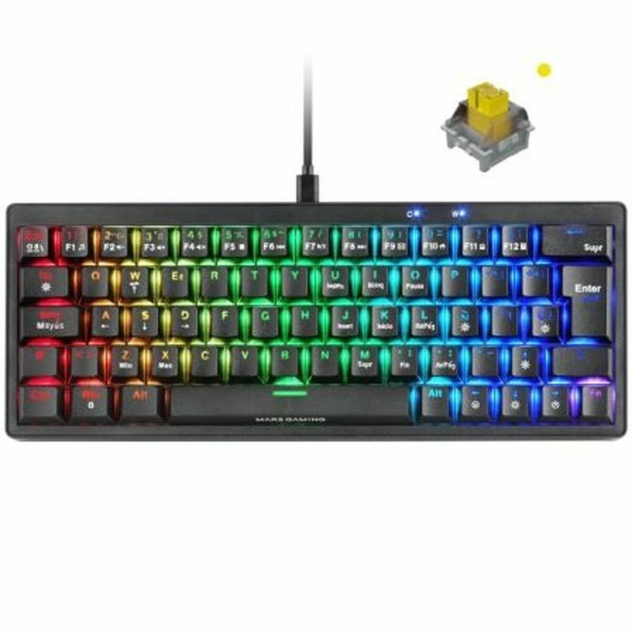 Gaming-tastatur Mars Gaming MKMINIPROYES Sort Qwerty US #2