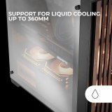 ATX Semi-t�rn kasse Mars Gaming MCWOODDC Sort #6