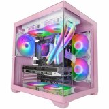 Mikro ATX/ITX Mini-t�rn kasse Mars Gaming MCVIEW2P Pink #1