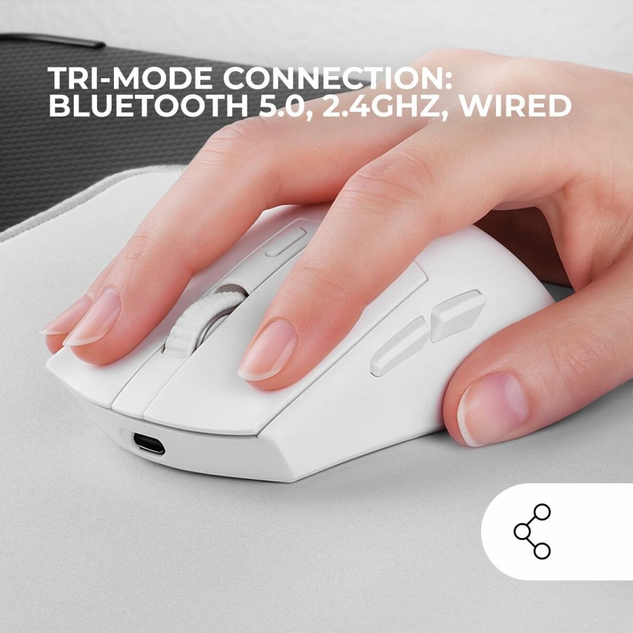 Gaming-mus Mars Gaming MMT3W Hvid #6