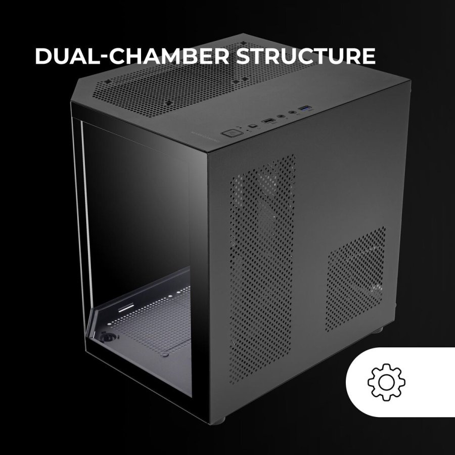 ATX Semi-t�rn kasse Mars Gaming MC3TLITE Sort #5