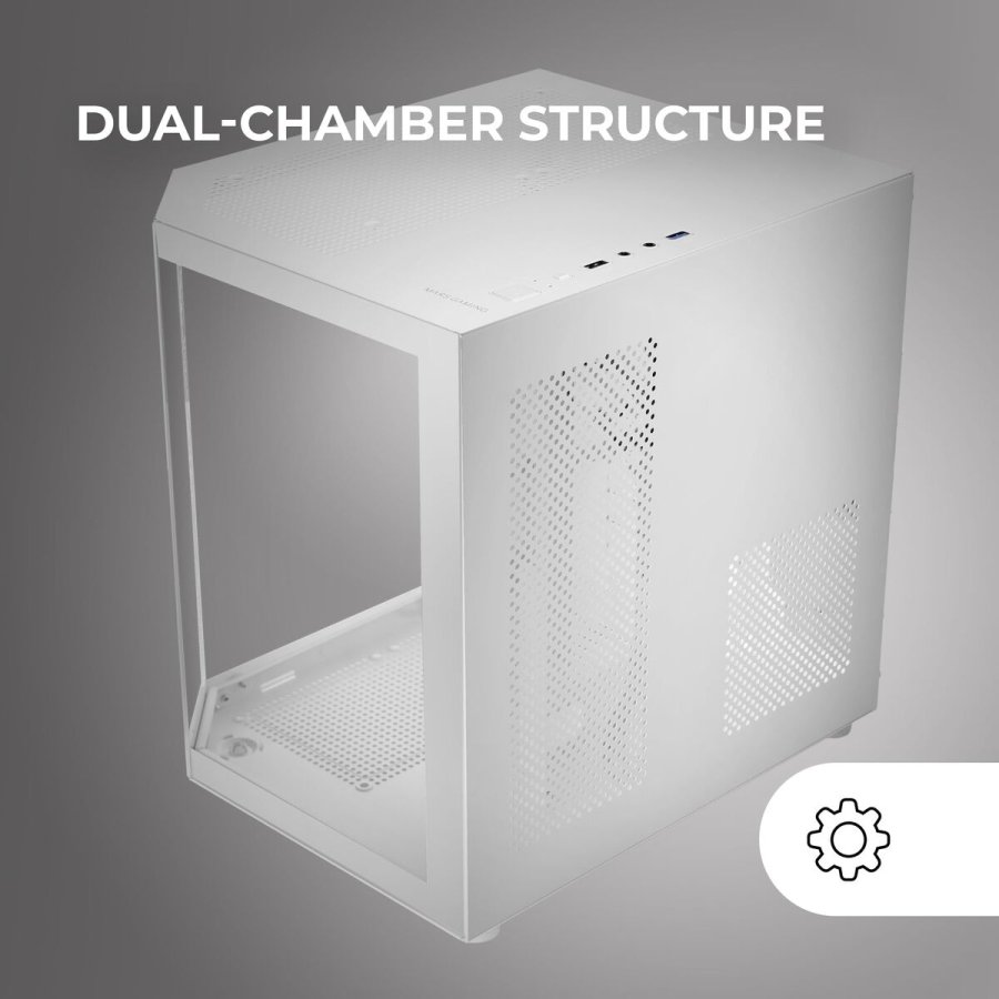 ATX Semi-t�rn kasse Mars Gaming MC3TLITEW Hvid #7