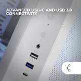 ATX Semi-t�rn kasse Mars Gaming MCCURVW Hvid #6