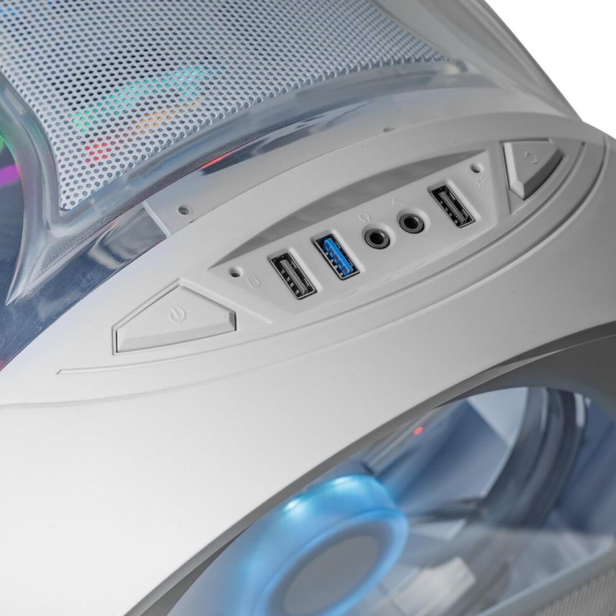 ATX Semi-t�rn kasse Mars Gaming MCCYLONW Hvid #7