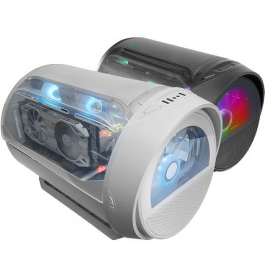 ATX Semi-t�rn kasse Mars Gaming MCCYLONW Hvid #1