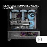 ATX Semi-t�rn kasse Mars Gaming MCLCDX Sort #4